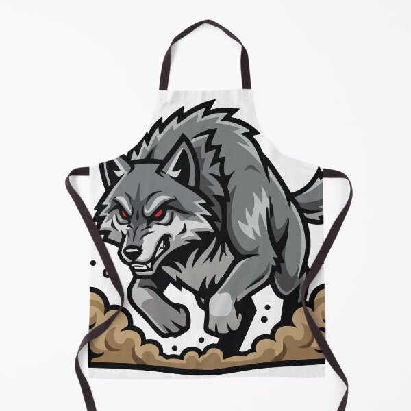 Item preview, Wild Gray Wolf Charge Mascot Wolf Run designed and sold by PixelStudioBe.