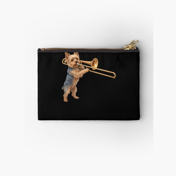 Item preview, Yorkshire Terrier Playing Trombone Player Trombonist Dog Lover designed and sold by DoodleTortle.