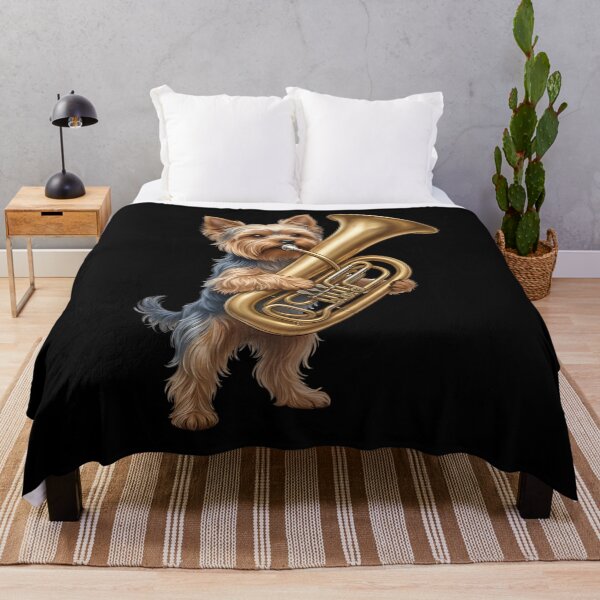 Item preview, Yorkshire Terrier Playing Tuba Player Tubaist Dog Lover designed and sold by DoodleTortle.