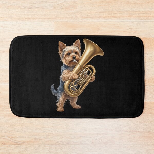 Item preview, Yorkshire Terrier Playing Tuba Player Tubaist Dog Lover designed and sold by DoodleTortle.