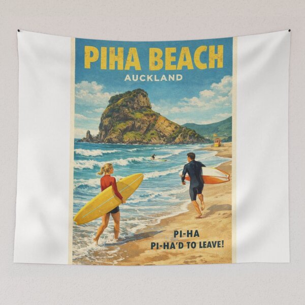 Item preview, Piha Beach Auckland Surf Coast near Waitakere Ranges and Karekare Beach designed and sold by Places On Earth.