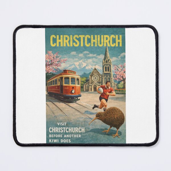 Item preview, Christchurch New Zealand with Christchurch Cathedral and Avon River designed and sold by Places On Earth.