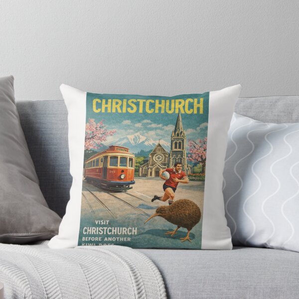 Item preview, Christchurch New Zealand with Christchurch Cathedral and Avon River designed and sold by Places On Earth.