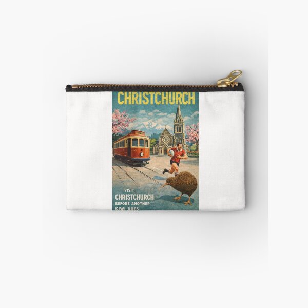 Item preview, Christchurch New Zealand with Christchurch Cathedral and Avon River designed and sold by Places On Earth.