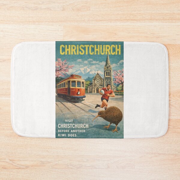 Item preview, Christchurch New Zealand with Christchurch Cathedral and Avon River designed and sold by Places On Earth.