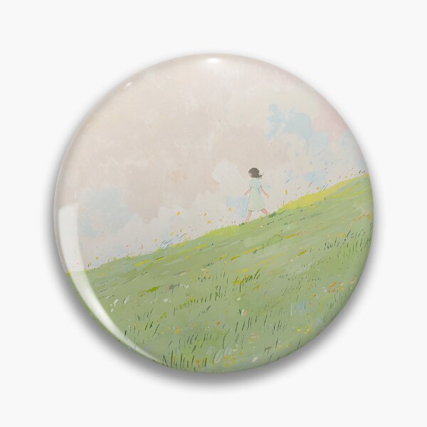 Item preview, Walking on a Spring Meadow – Soft Pastel Dream Illustration designed and sold by KiraChie.