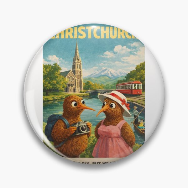 Item preview, Christchurch New Zealand Avon River and Canterbury Plains designed and sold by Places On Earth.