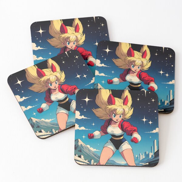 Item preview, Retro 80s Anime Action Girl Coastal City Vintage Anime Aesthetic designed and sold by Radnime.