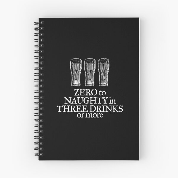 Item preview, Zero To Naughty In Three Drinks Or More Humor designed and sold by SassyYetClassy.