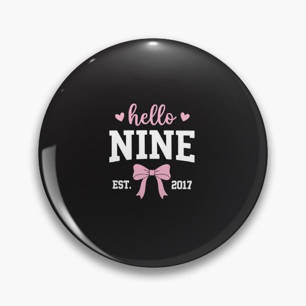 Item preview, Hello Nine Est 2017 9th Birthday Cute 9 Years Old Birthday Party Design designed and sold by kiralynstration.
