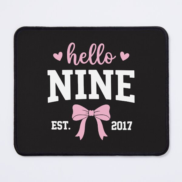 Item preview, Hello Nine Est 2017 9th Birthday Cute 9 Years Old Birthday Party Design designed and sold by kiralynstration.