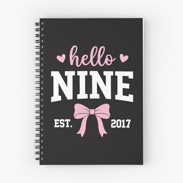 Item preview, Hello Nine Est 2017 9th Birthday Cute 9 Years Old Birthday Party Design designed and sold by kiralynstration.