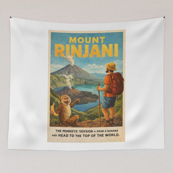 Item preview, Mount Rinjani Indonesia Crater Lake Segara Anak in West Nusa Tenggara designed and sold by Aryabek.