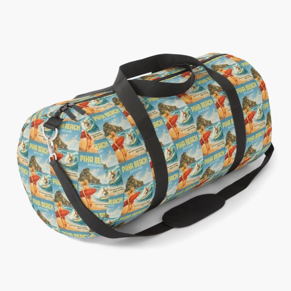 Item preview, Piha Beach Auckland Surf Scene with Lion Rock and Tasman Sea Swells designed and sold by Aryabek.