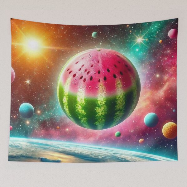 Item preview, Watermelon Planet in Space designed and sold by Dogandesighn.