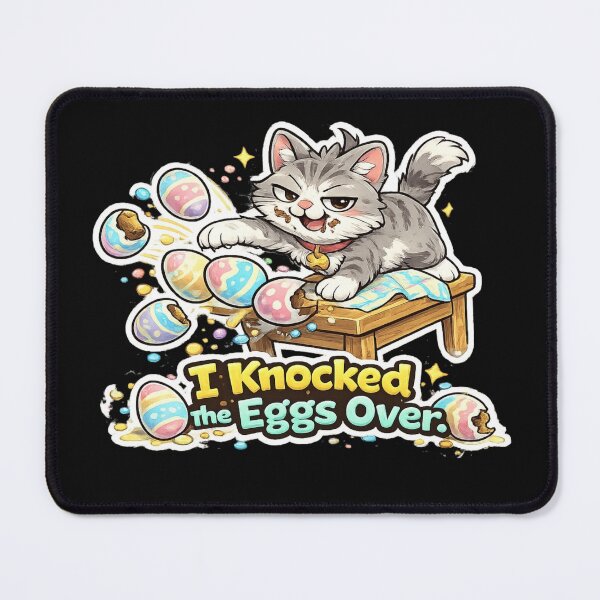 Item preview, Funny Easter Cat Knocked Eggs Over designed and sold by Gentlestate.