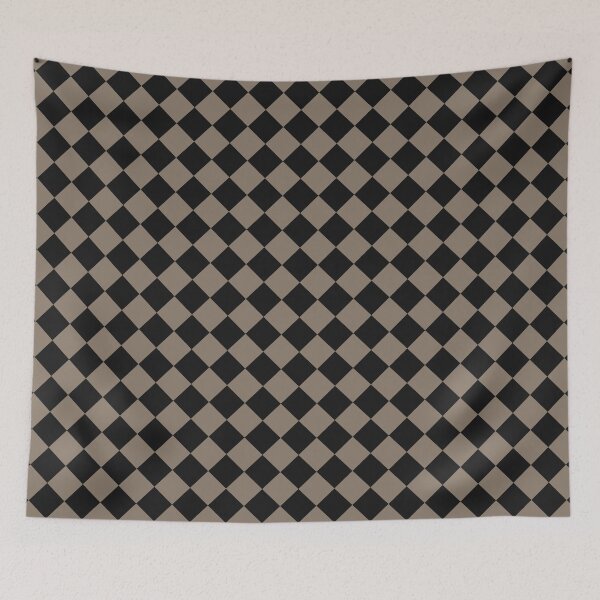 Item preview, Black and Taupe Checkerboard Pattern designed and sold by pattern-archive.