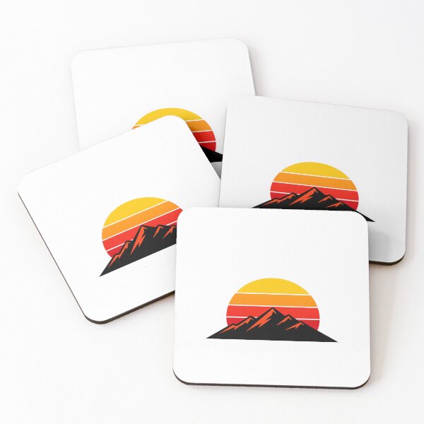 Item preview, Retro Sunset Mountain – Vintage 80s Aesthetic Landscape designed and sold by ArtWaveStudio8.