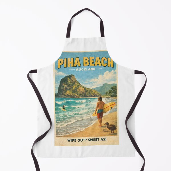 Item preview, Piha Beach Auckland with Lion Rock and Waitakere Ranges Coastline designed and sold by Aryabek.