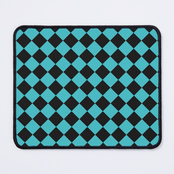 Item preview, Black and Turquoise Checkerboard Pattern designed and sold by pattern-archive.