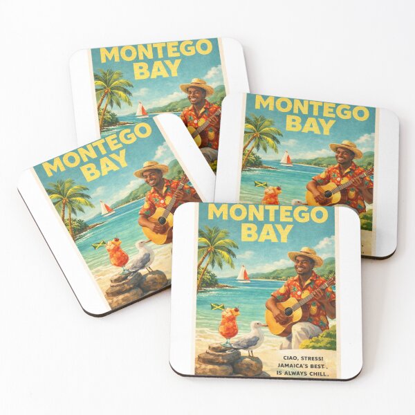 Item preview, Montego Bay Jamaica Retro Beach with Caribbean Music designed and sold by Aryabek.