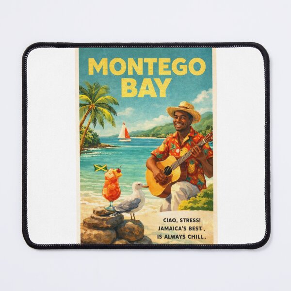 Item preview, Montego Bay Jamaica Retro Beach with Caribbean Music designed and sold by Aryabek.