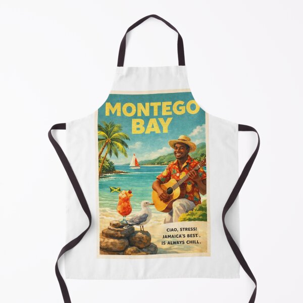 Item preview, Montego Bay Jamaica Retro Beach with Caribbean Music designed and sold by Aryabek.