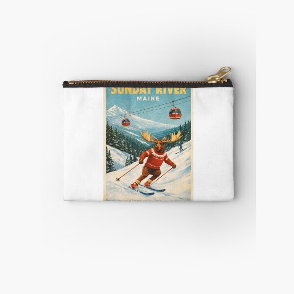 Item preview, Sunday River Maine Ski Resort Retro with Moose designed and sold by Aryabek.
