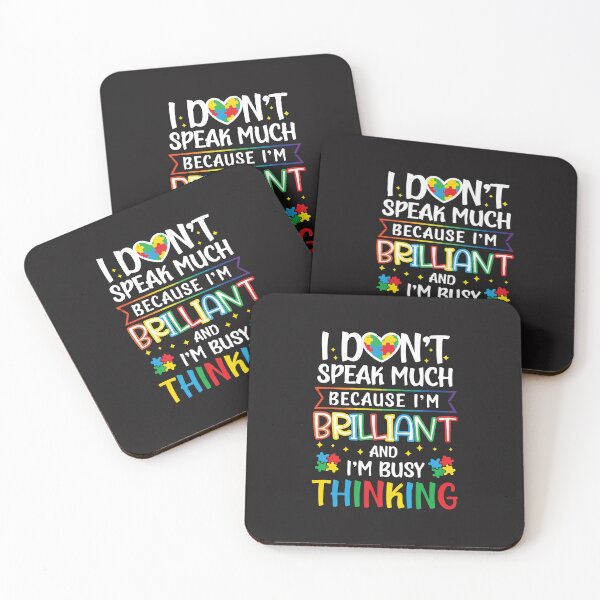 Item preview, I Don’t Speak Much Because I’m Brilliant And Busy Thinking Autism Awareness Puzzle Design designed and sold by kiralynstration.