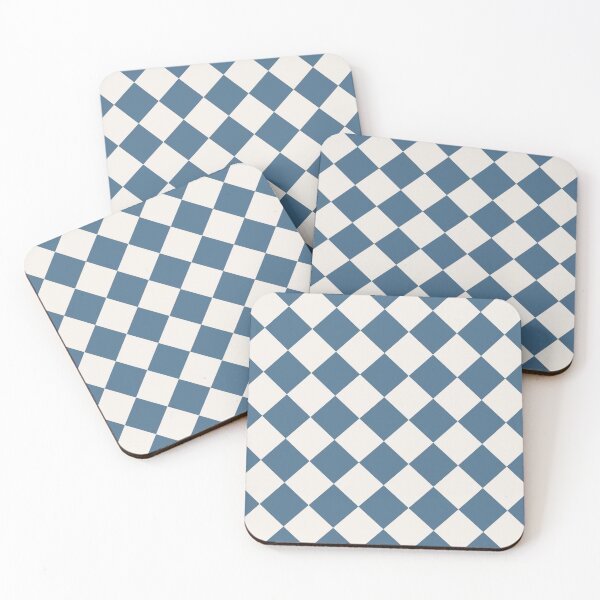 Item preview, Blue and Cream Checkerboard Pattern designed and sold by pattern-archive.