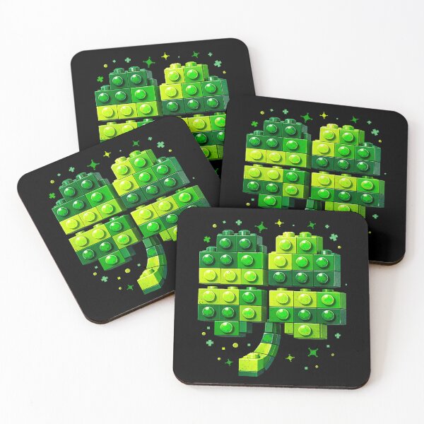 Item preview, St Patricks Day Shamrock Building Blocks Bricks Boys Kids designed and sold by BlightedArt.