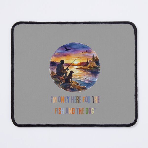 Item preview, Life is Better with a Dog Fishing Vintage Retro Sunset Camping Adventures ا designed and sold by paws-peaks-adv.