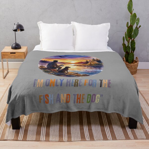 Item preview, Life is Better with a Dog Fishing Vintage Retro Sunset Camping Adventures ا designed and sold by paws-peaks-adv.