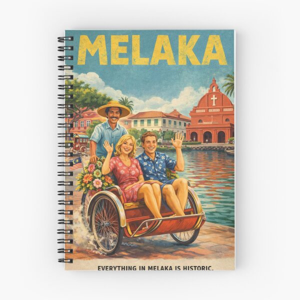 Item preview, Melaka Malaysia Vintage Travel with Christ Church designed and sold by Aryabek.