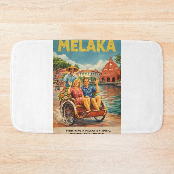 Item preview, Melaka Malaysia Vintage Travel with Christ Church designed and sold by Aryabek.