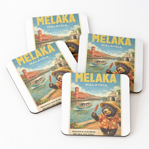 Item preview, Melaka Malaysia Retro with A Famosa and Melaka River designed and sold by Aryabek.