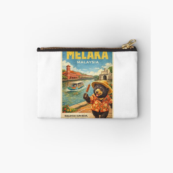 Item preview, Melaka Malaysia Retro with A Famosa and Melaka River designed and sold by Aryabek.