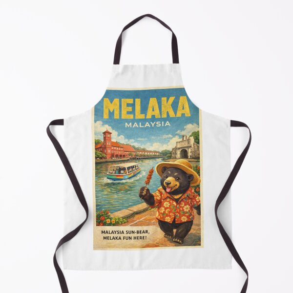 Item preview, Melaka Malaysia Retro with A Famosa and Melaka River designed and sold by Aryabek.