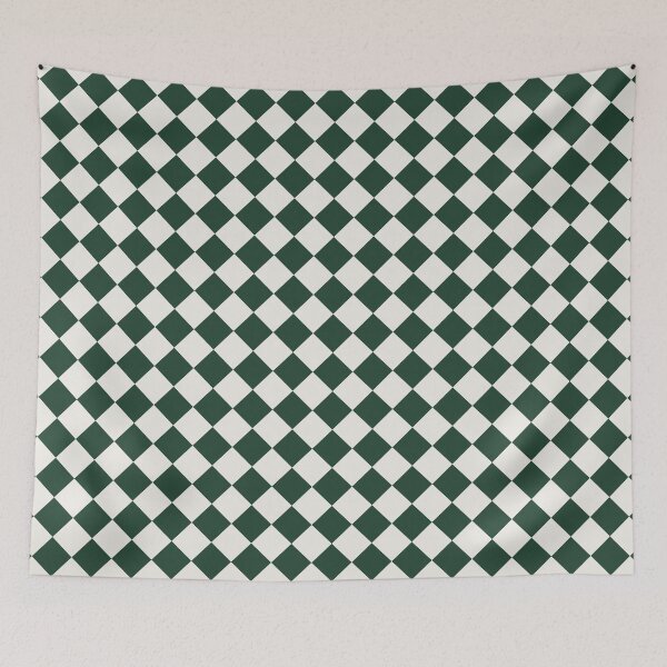 Item preview, Green and Cream Checkerboard Pattern designed and sold by pattern-archive.