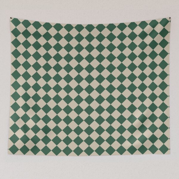 Item preview, Green and Sand Checkerboard Pattern designed and sold by pattern-archive.