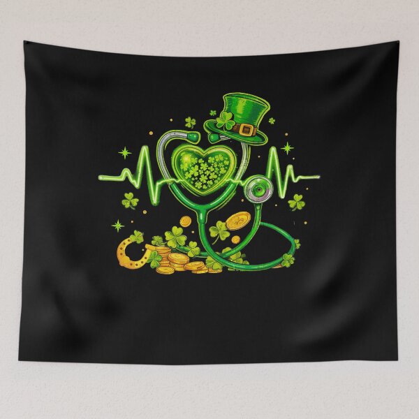 Item preview, St Patricks Day Nurse Heartbeat Saint Pattys designed and sold by BlightedArt.