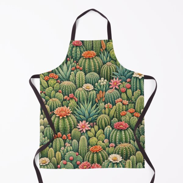 Item preview, Aesthetic Cactus Garden Pattern – Botanical Desert Plants Illustration designed and sold by DrizzyV.