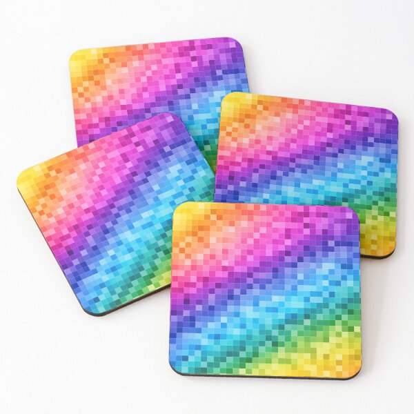 Item preview, Pixel Rainbow Gradient Pattern – Retro Digital Color Blocks designed and sold by DrizzyV.