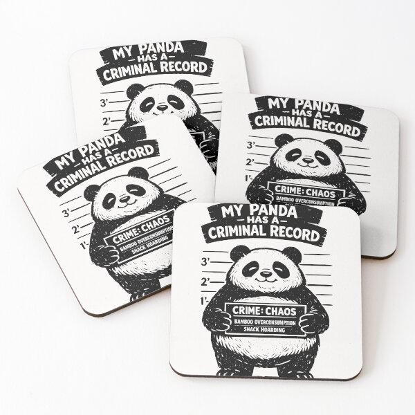 Item preview, My Panda Has A Criminal Record Funny Panda Bear Lover designed and sold by Pawsome Quotes.