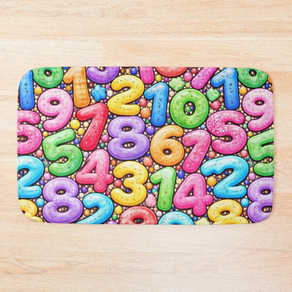 Item preview, Colorful Numbers Pattern – Fun Math and Numbers Illustration designed and sold by DrizzyV.