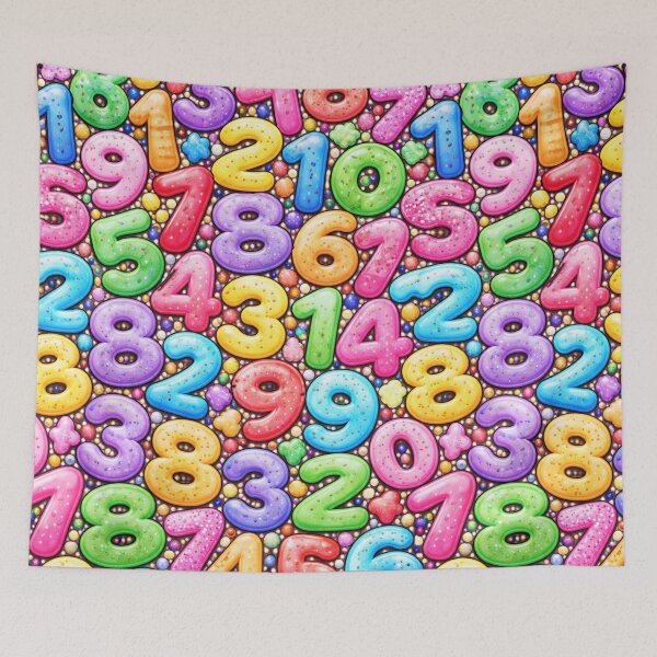 Item preview, Colorful Numbers Pattern – Fun Math and Numbers Illustration designed and sold by DrizzyV.