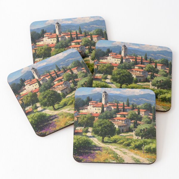 Item preview, Charming Tuscan Village Landscape designed and sold by daila70.