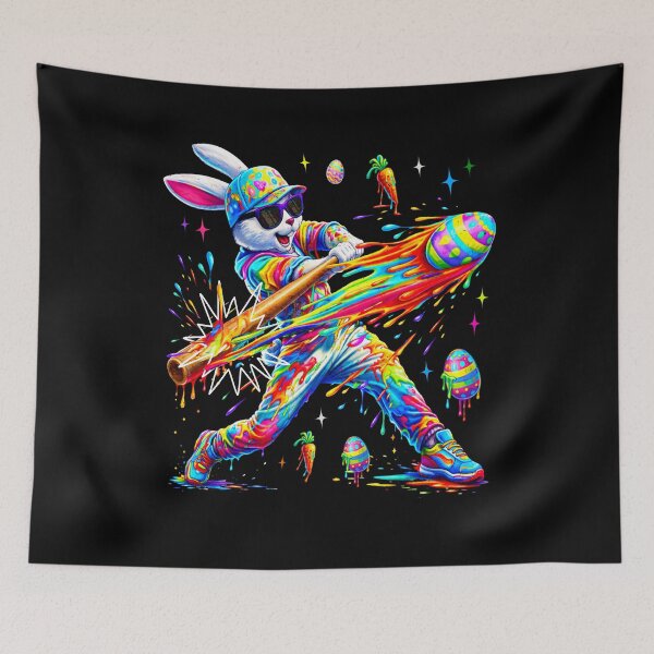 Item preview, Funny Dripping Drip Rabbit Bunny Baseball Easter Men Boy Kid designed and sold by BlightedArt.