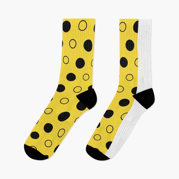 Item preview, Black Polka Dot Pattern on Yellow – Retro Minimal Line Art Design designed and sold by DrizzyV.