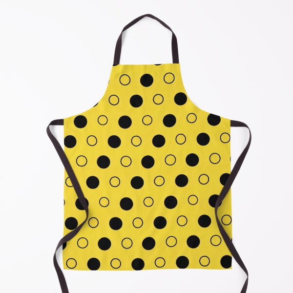 Item preview, Black Polka Dot Pattern on Yellow – Retro Minimal Line Art Design designed and sold by DrizzyV.
